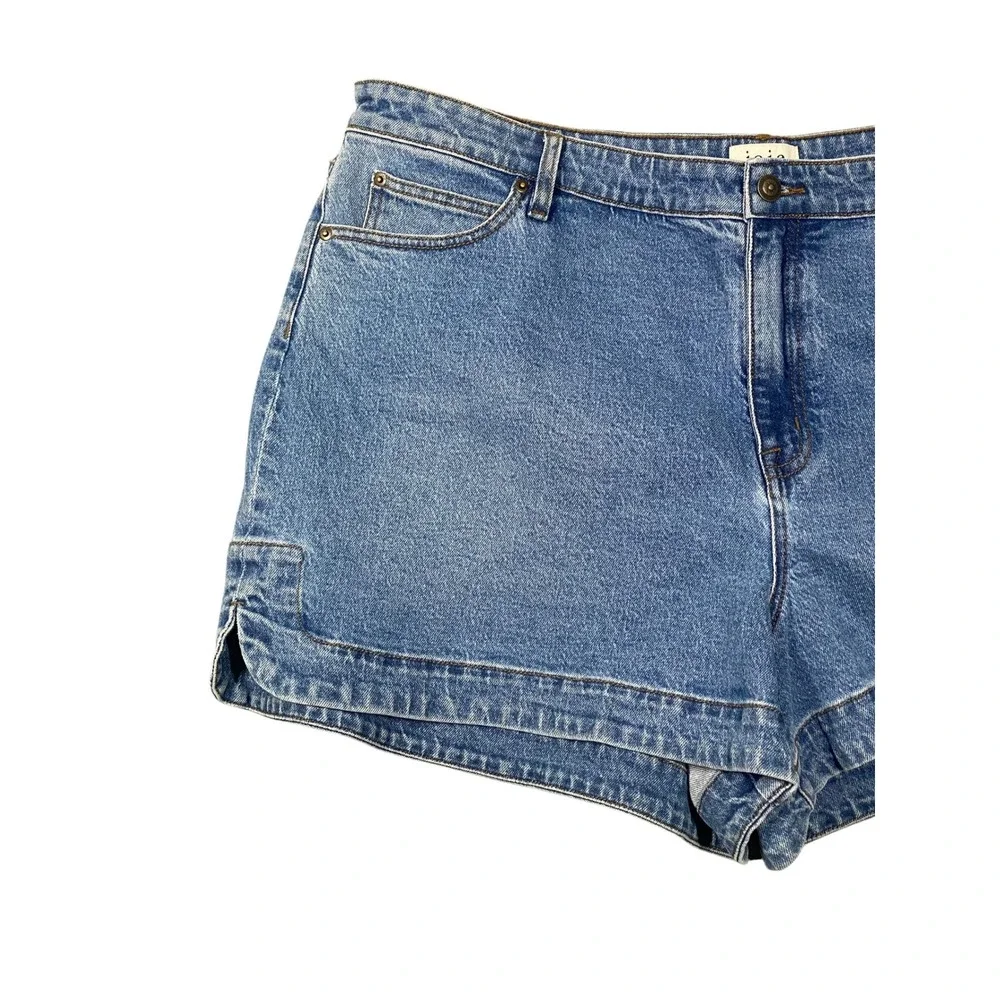 Joie Denim‎ Tatum Dolphin Shorts Womens 20W Blue Excellent High Rise Notched Hem